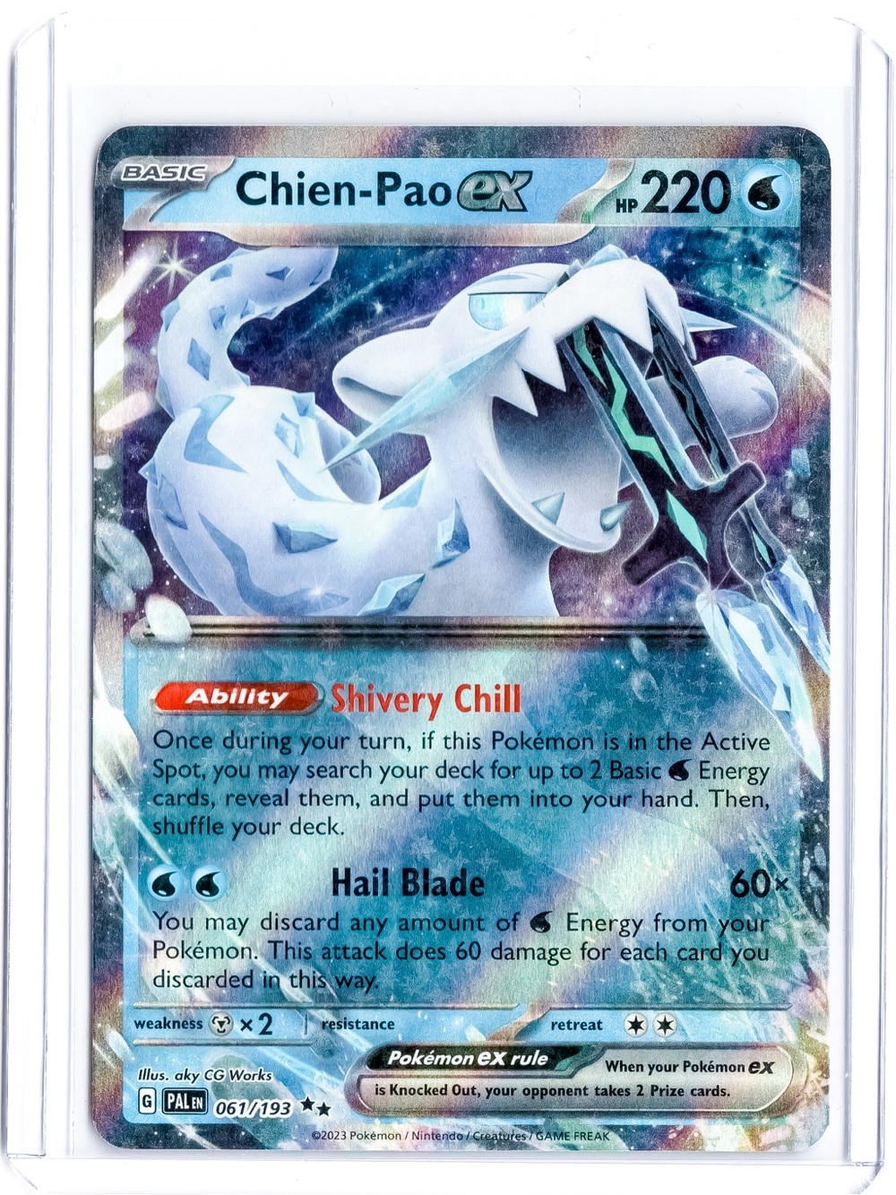 Chien-Pao 061/193 EX Paldean Fates NM Pokemon Trading Card